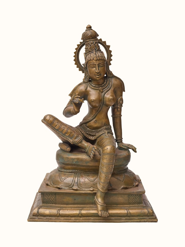 Front view of the Bronze Cast Bhoga Shakti Idol