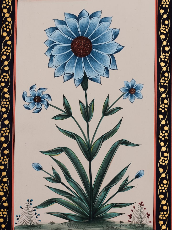 Detail view of the Daisy Miniature Painting