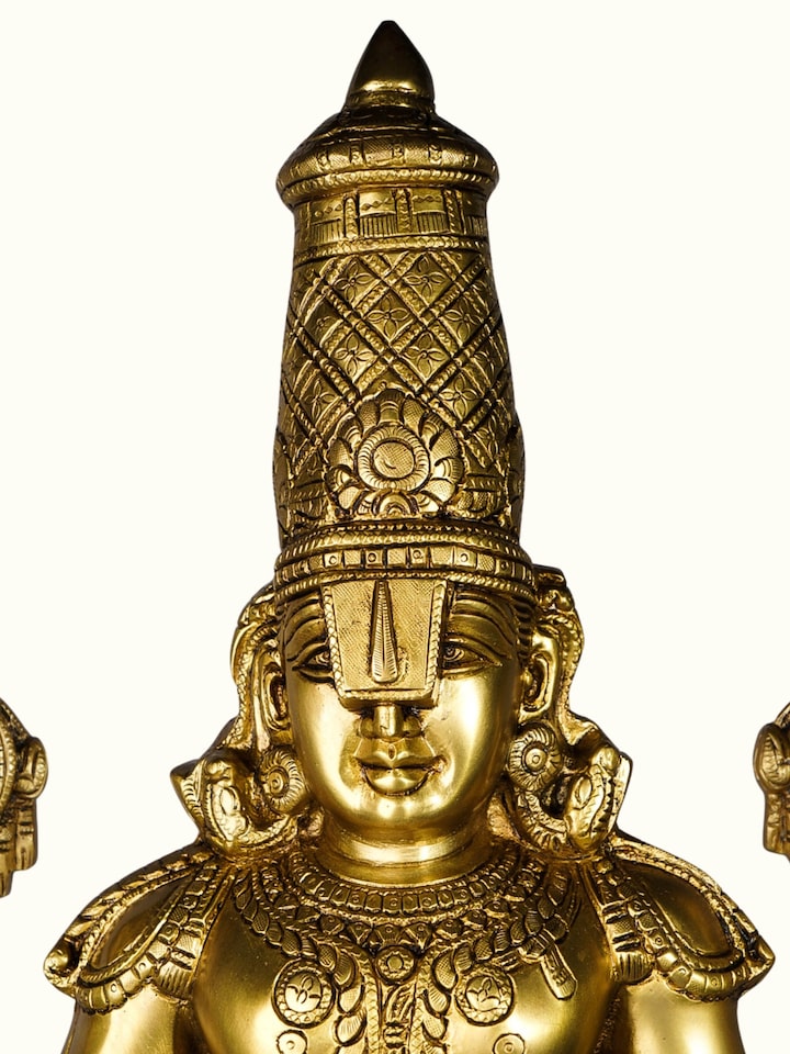 Detail view of the Brass Balaji Idol