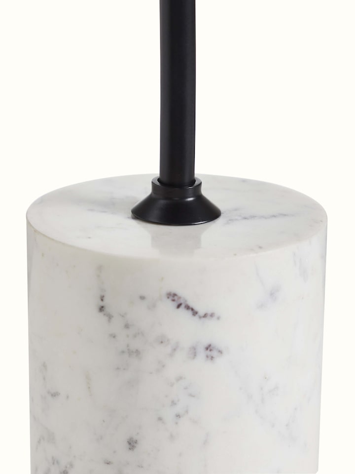 detail view of marble stone carving walnut finish end and side table pattern