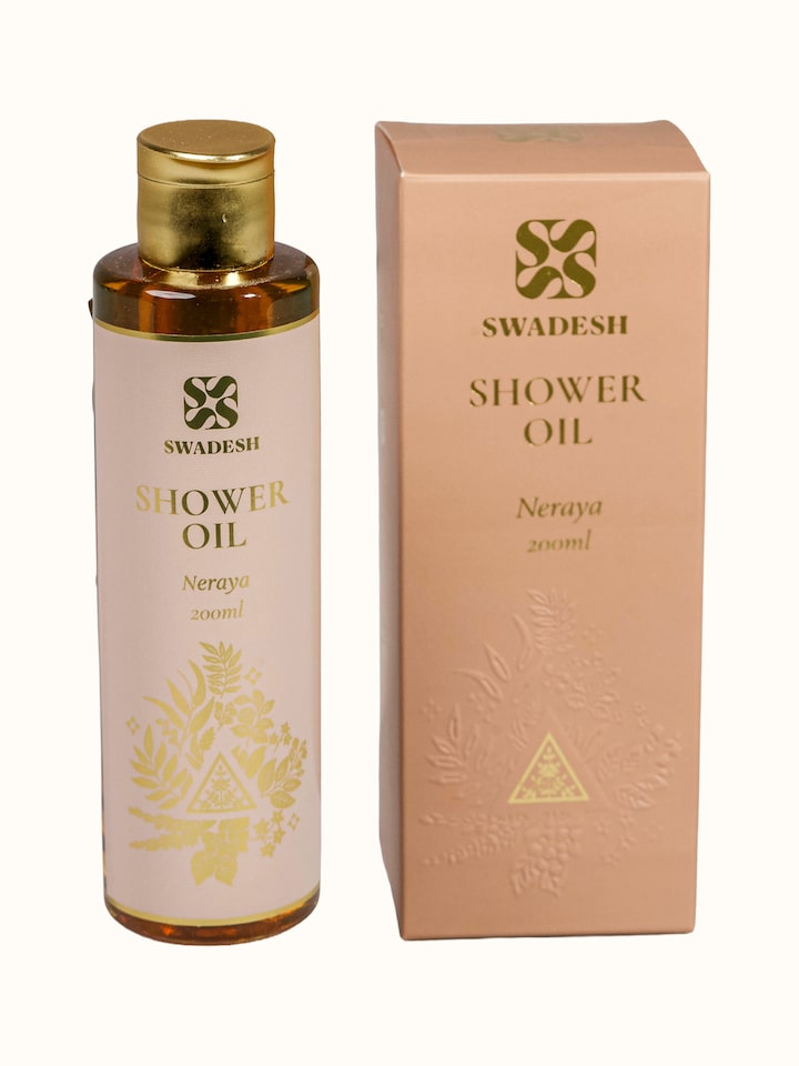 Front view of Shower Oil Neraya showing the product packaging and label
