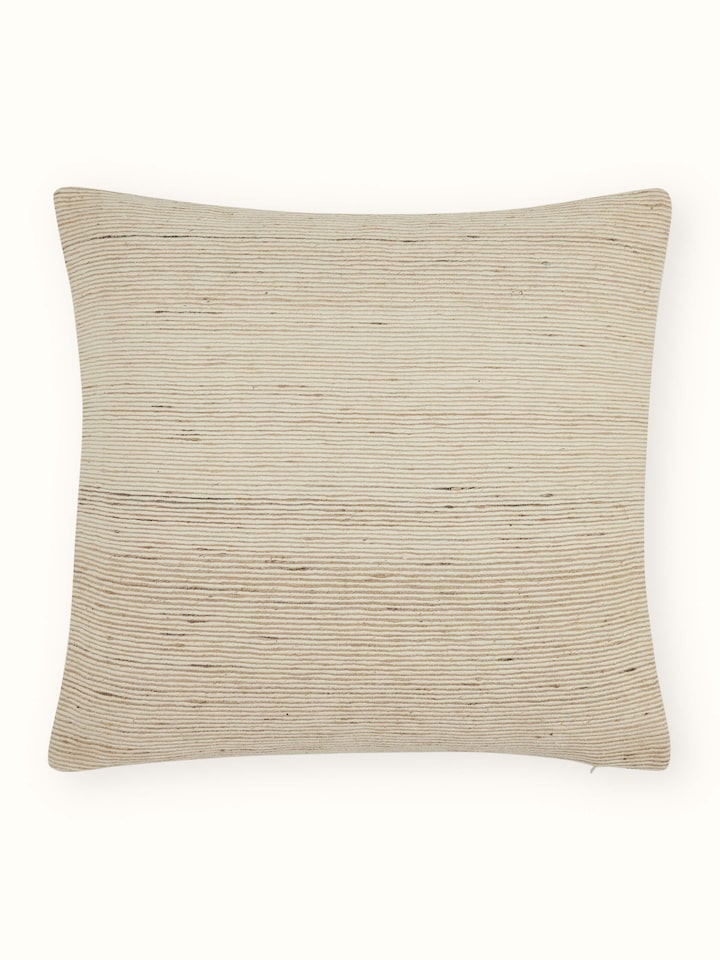 Ujjwal Light Brown Bhagalpur Silk Handloom Cushion Cover
