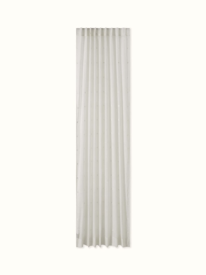 Kalpanama Ivory Zari Buti Cotton Handloom Curtain (9 Ft)