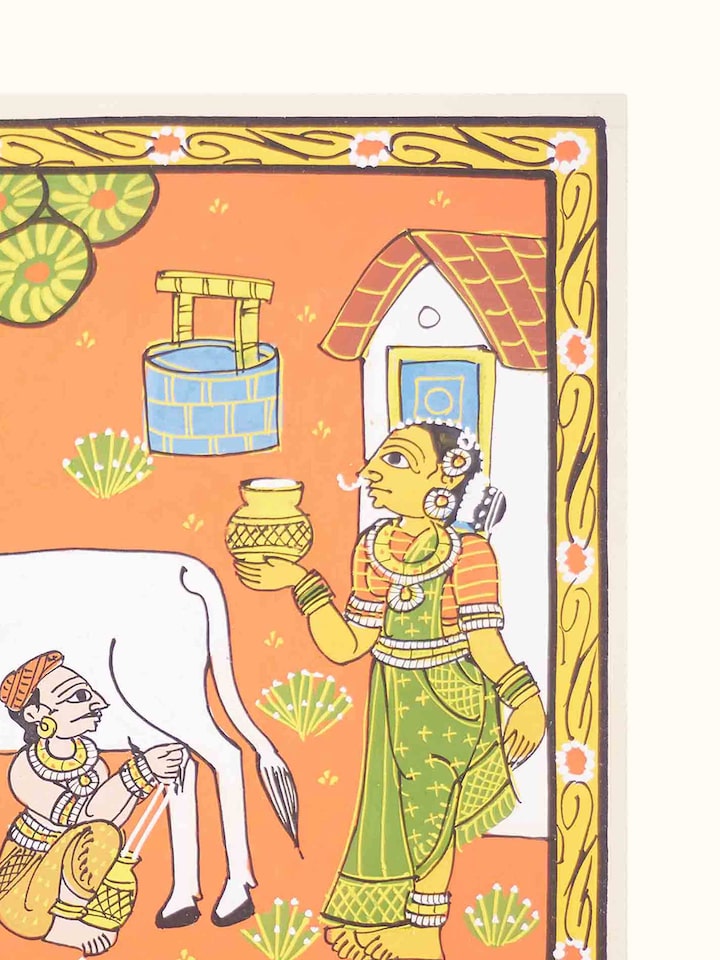 Wyra Cheriyal Cows Painting