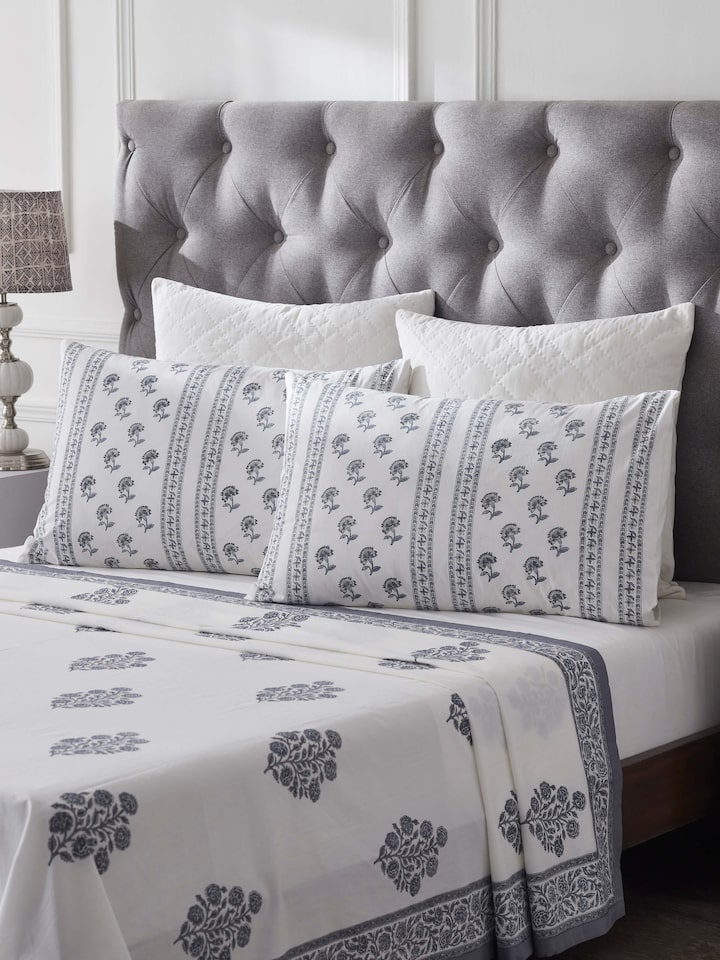 Top view displaying the full pattern and color balance of the pillow cases