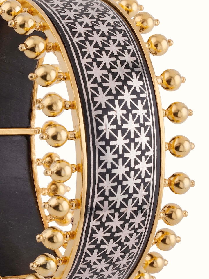 On-body view of Bidri Silver Bangle