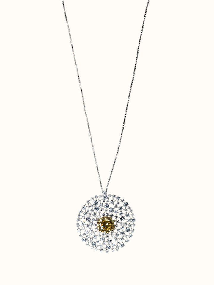 Front view of the Silver Smithing Pendant & Chain