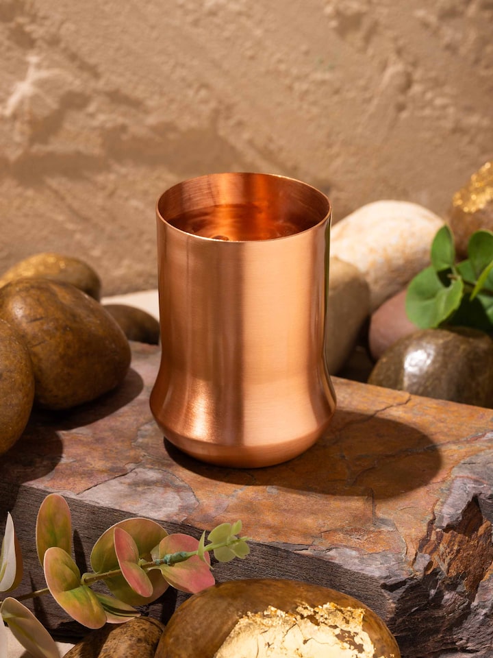 lifestyle view of copper metal glass
