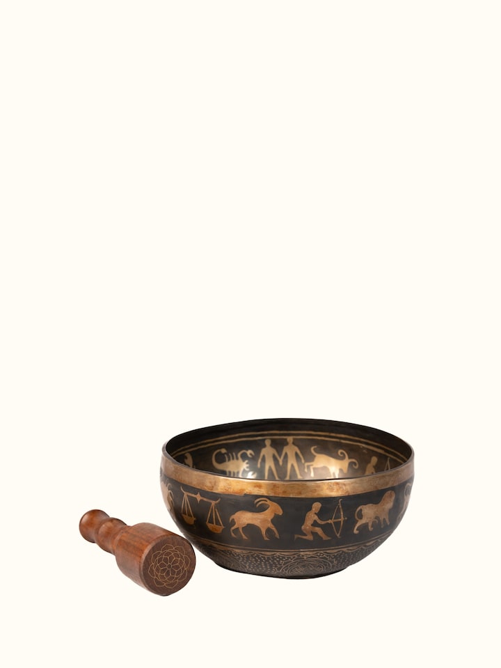 Brass Dark Indigo Mandla Rashi  Singing Bowl