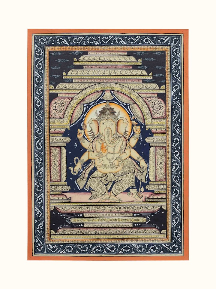 Front view of the Ganesha Pattachitra Painting