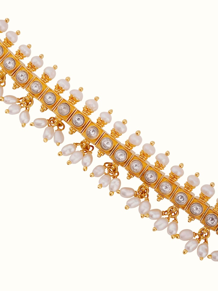 Overview of Guttapusalu Silver Choker showing the complete piece laid out