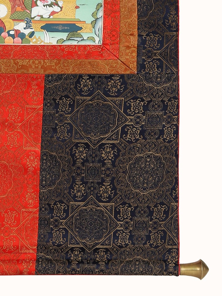 Detail view of the Buddha Shakyamuni Thangka Painting