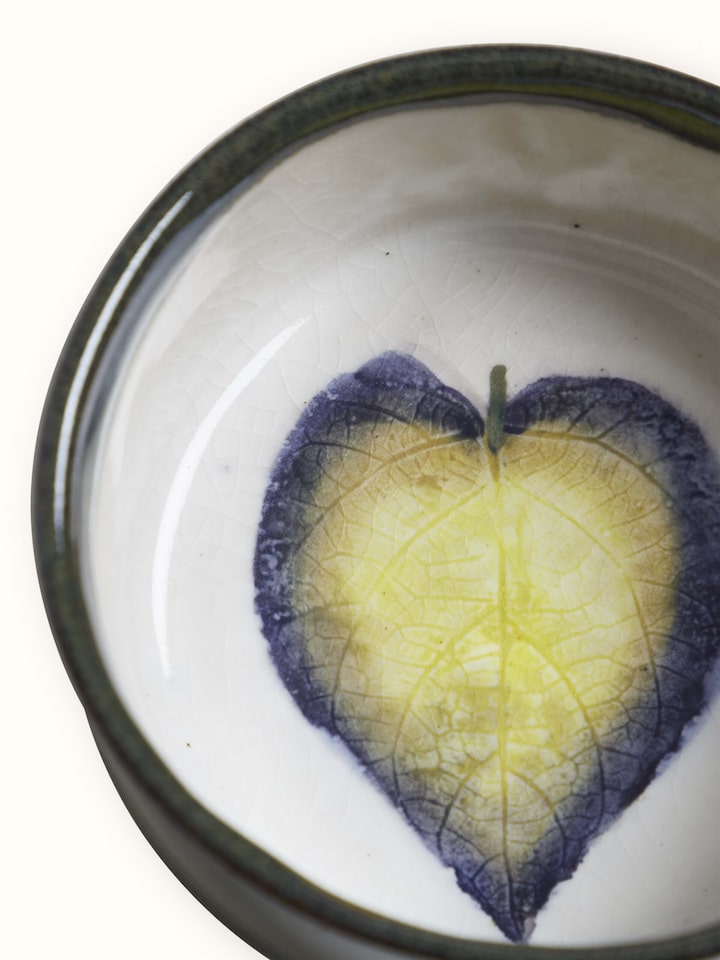 Detailed view of Studio Pottery Ceramic Dinner Bowls (2 Pcs) by Swadesh focusing on the smooth finish and subtle design of the bowls.