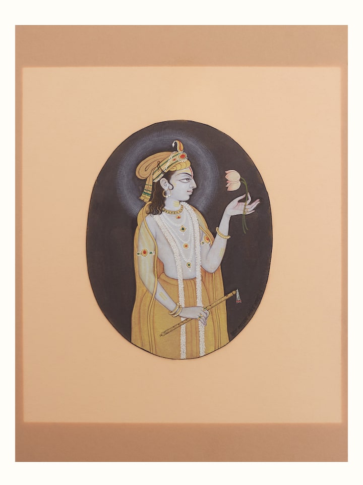 Alternate front view of the Krishna and Radha Miniature Painting