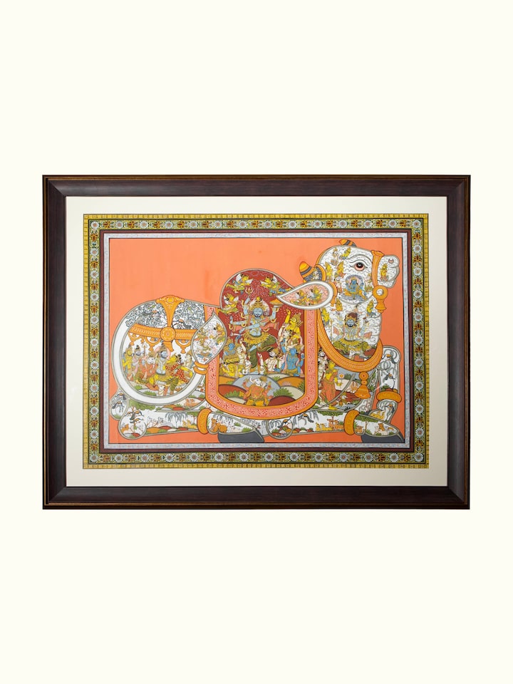 Front view of the Nandi Pattachitra Painting