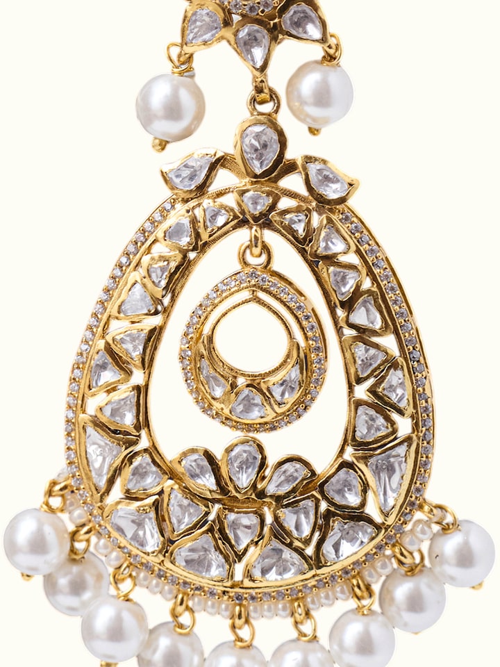 Detailed side view of the Silver Smithing Drop Earrings
