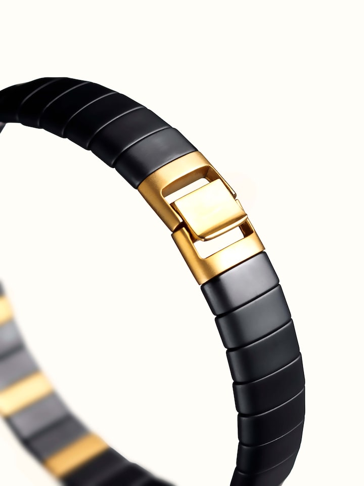 Back view of the Baguette Diamond 14 Karat Gold Bracelet