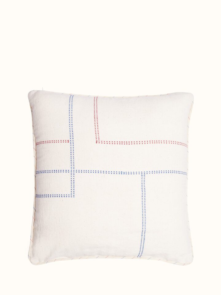 Back side view of Uttarayan cotton cushion cover