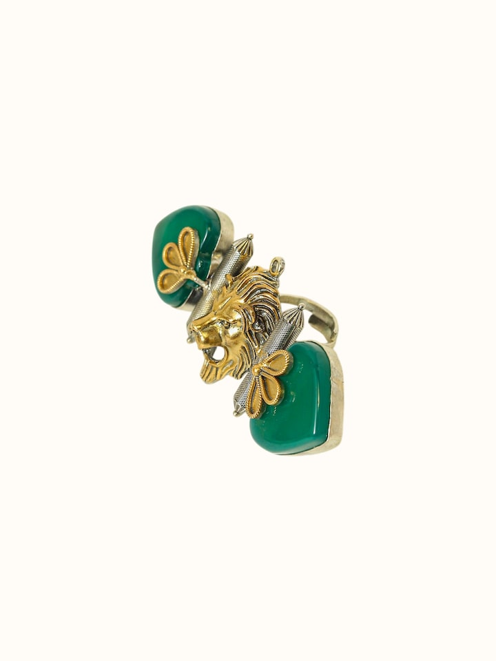 Angled view of the Silver Smithing Ring