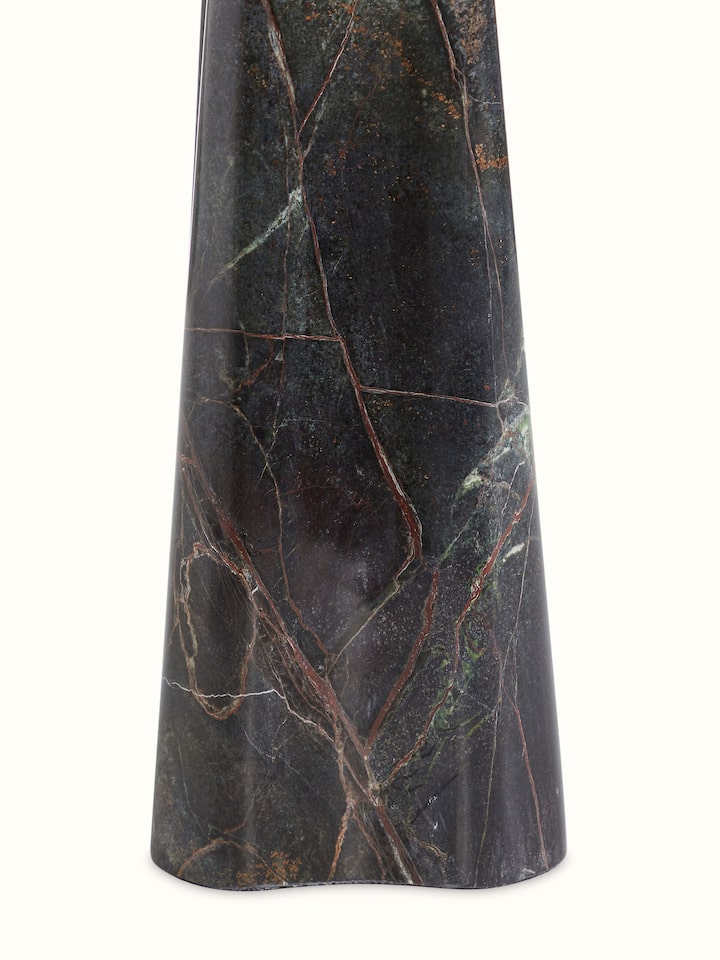 Detail shot of Marble Stone Carving Brass Finish End & Side Table