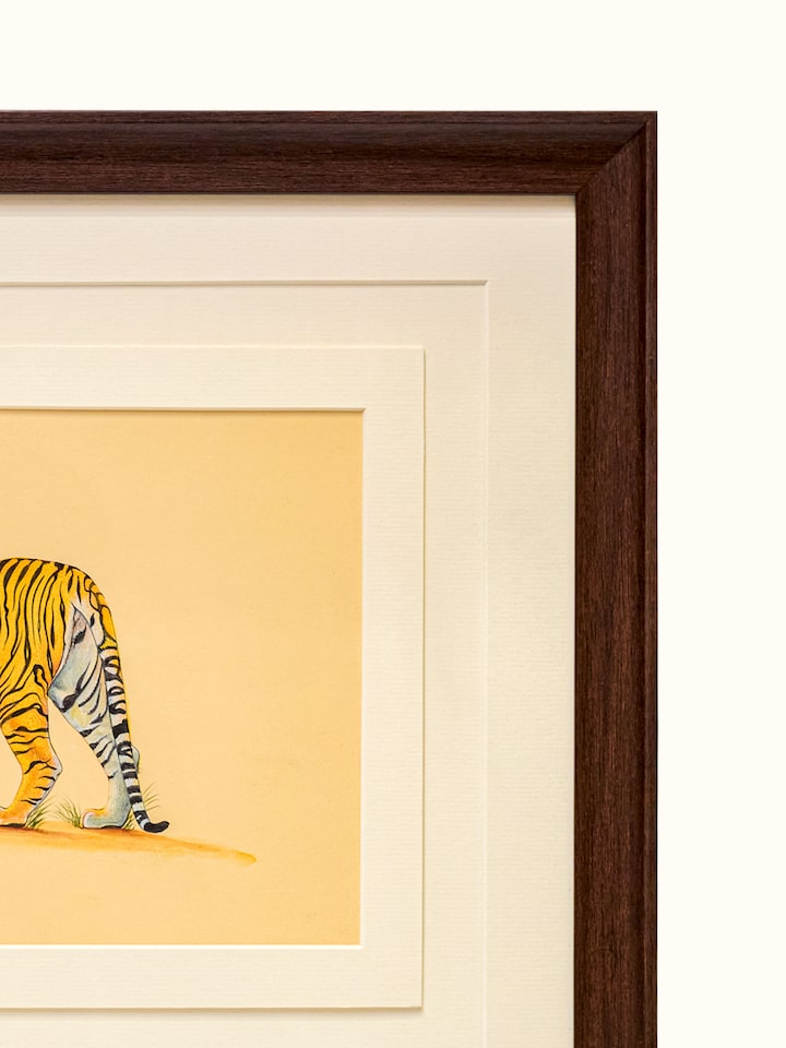 Detail view of the Tiger Miniature Painting