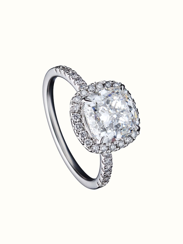 front view of open setting 14 karat gold ring with minimalist design