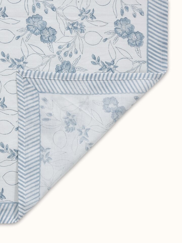 Side shot illustrating the fabric’s quality, drape, and natural linen texture