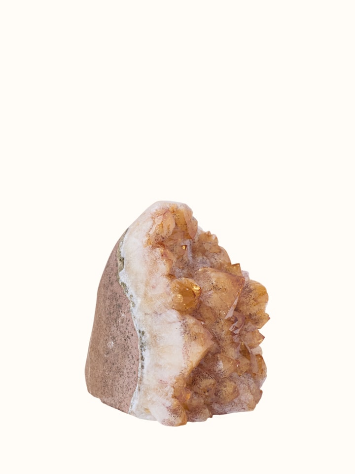 Top view of the Gemstone Citrine Geode Medium Healing Stone