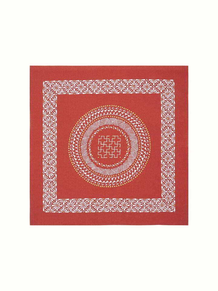 Aipan Nau Bindu Ka Swastik mandala painting with vibrant colors and traditional design.