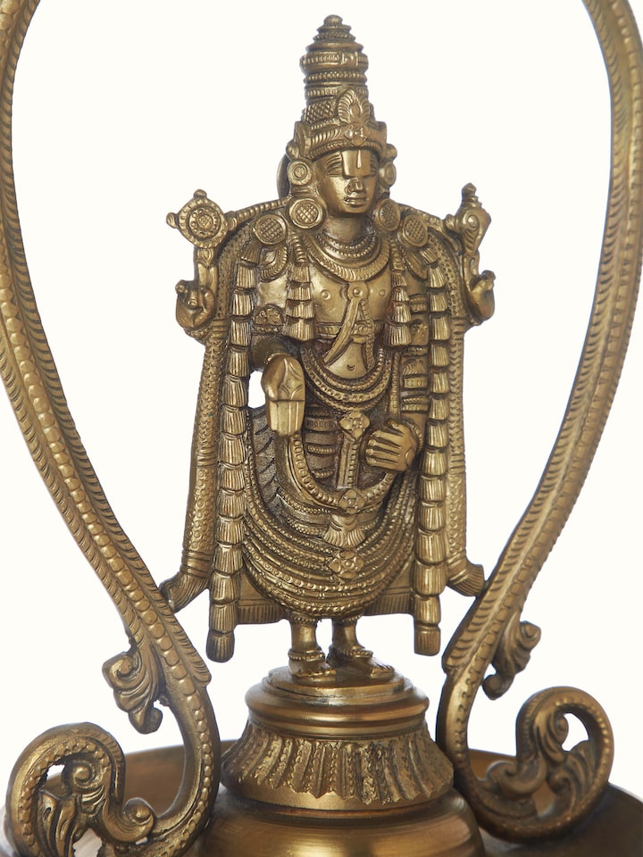 Detail view of Traditional Bronze-cast Hanging Diya highlighting the handcrafted detailing and finish, in an alternate close-up