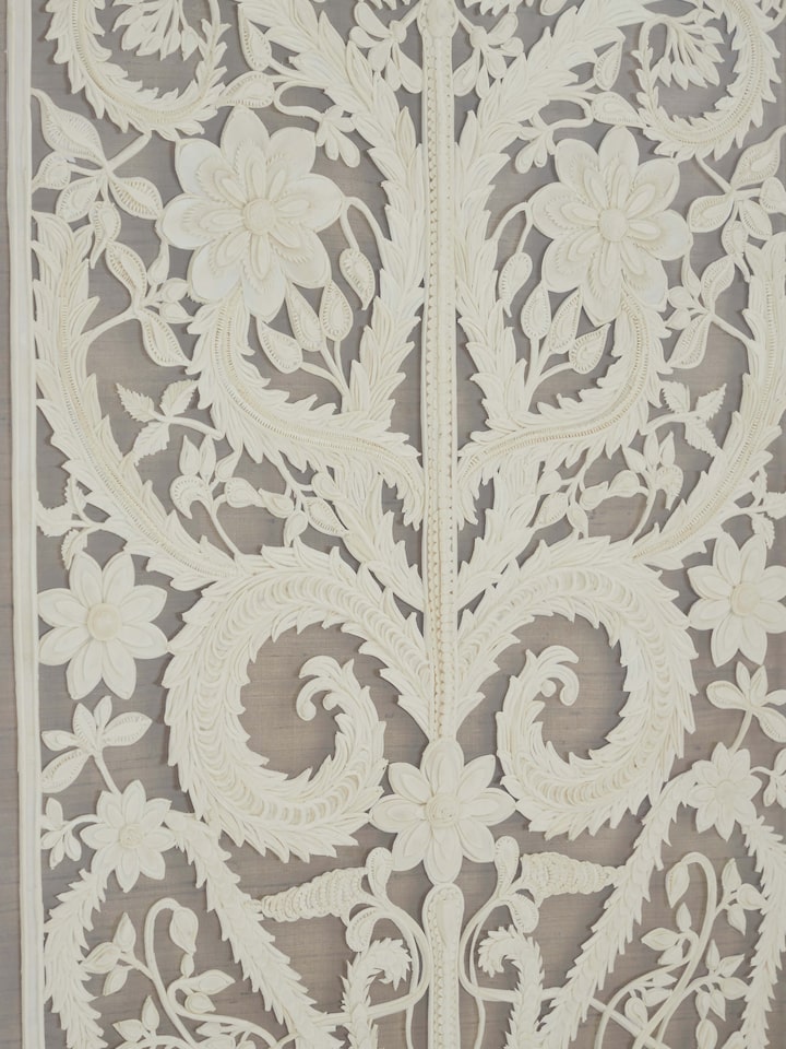 Detail shot of Sholapith Flower Wall Art