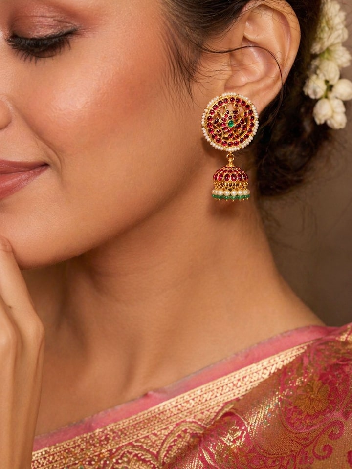 Kundala Velai 22 Karat Gold Jhumkas