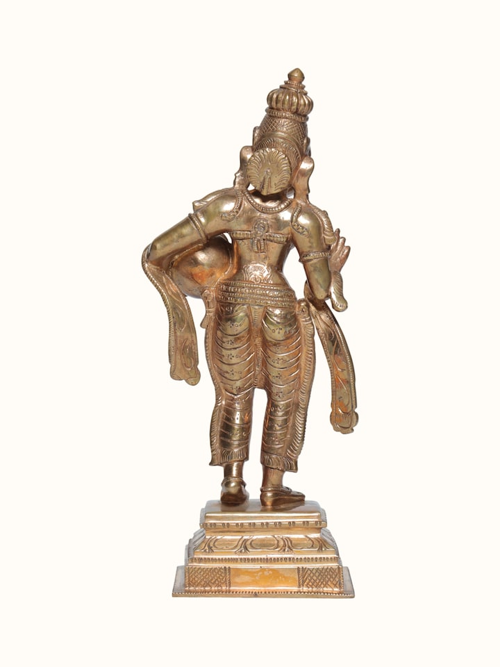 Back view of the Bronze Cast Parvati Idol