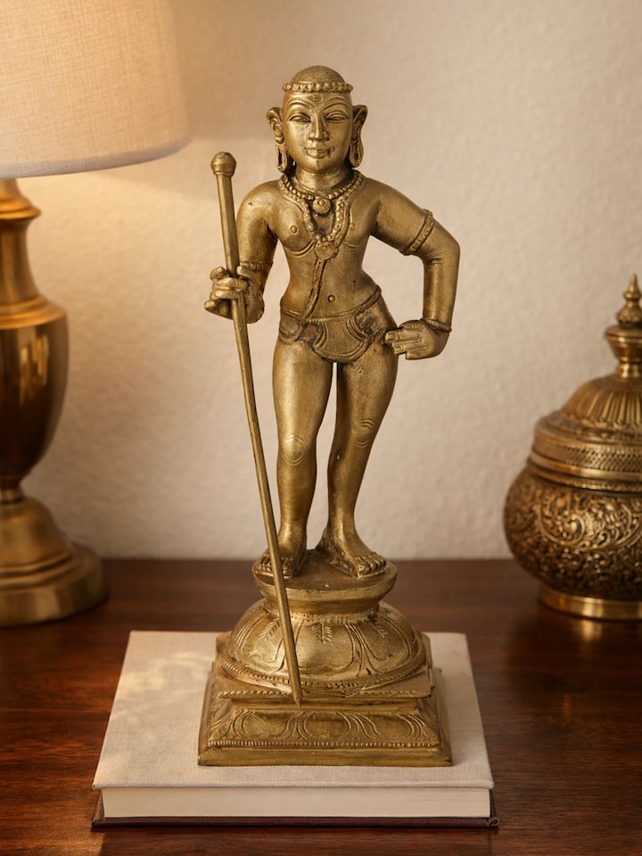 Left-side view of the Bronze Cast Palani Muruga Idol