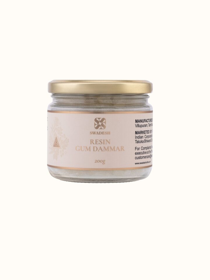 Front view of Dammar Gum Resin Incense pack featuring clear resin chunks in natural packaging