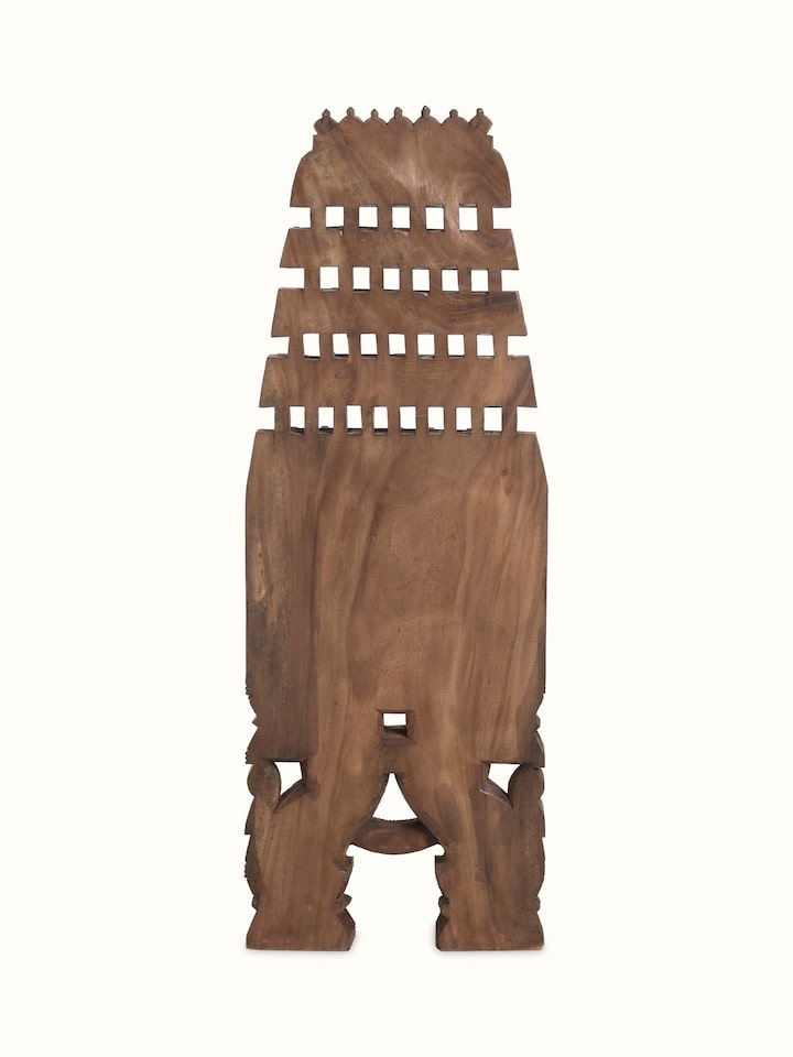 Bottom view of the Wood Carved Ganesha Wall Panel