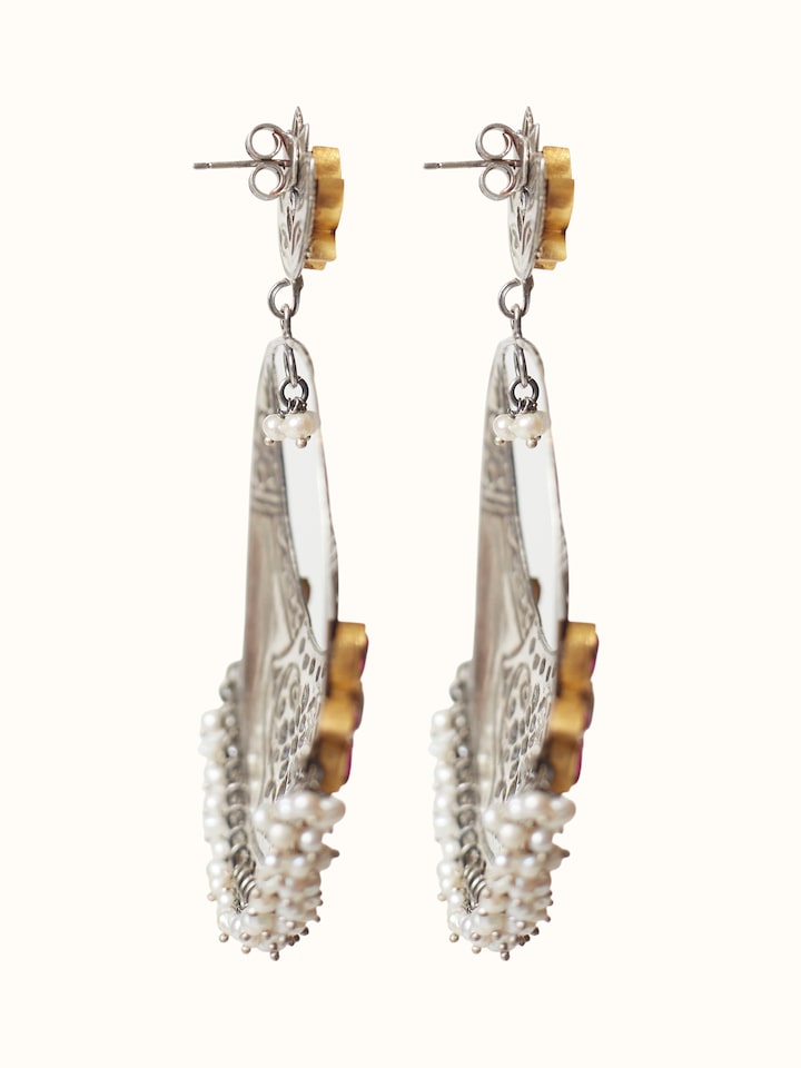 Side view of Silver Smithing Chandbalis