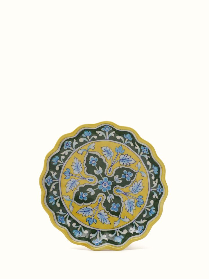 Blue Pottery Ceramic Decorative Plate
