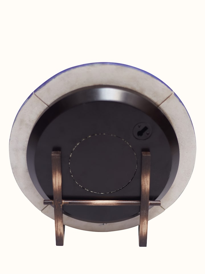 Back view of Blue Pottery Ceramic Wall Clock