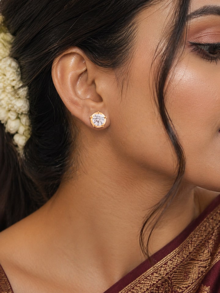 Close-setting 22 Karat Gold Studs by Swadesh