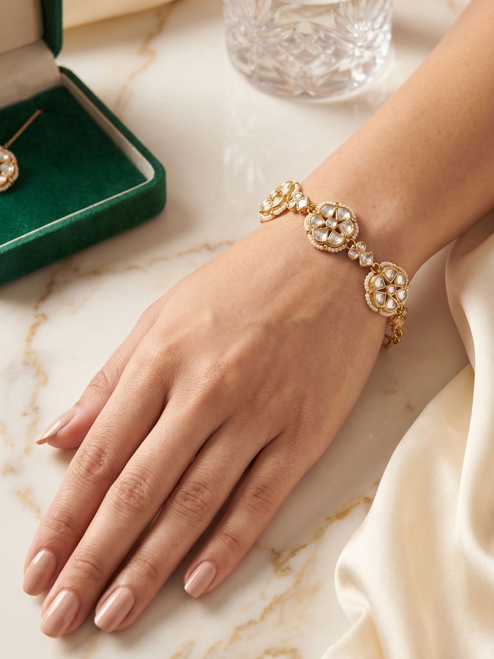 Styled view of Silver Smithing Flexible Bracelet worn on the wrist, showing how it looks styled