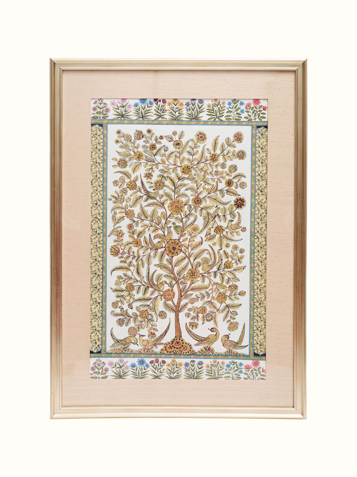 Front view of the Tree Of Life Floral Miniature Painting
