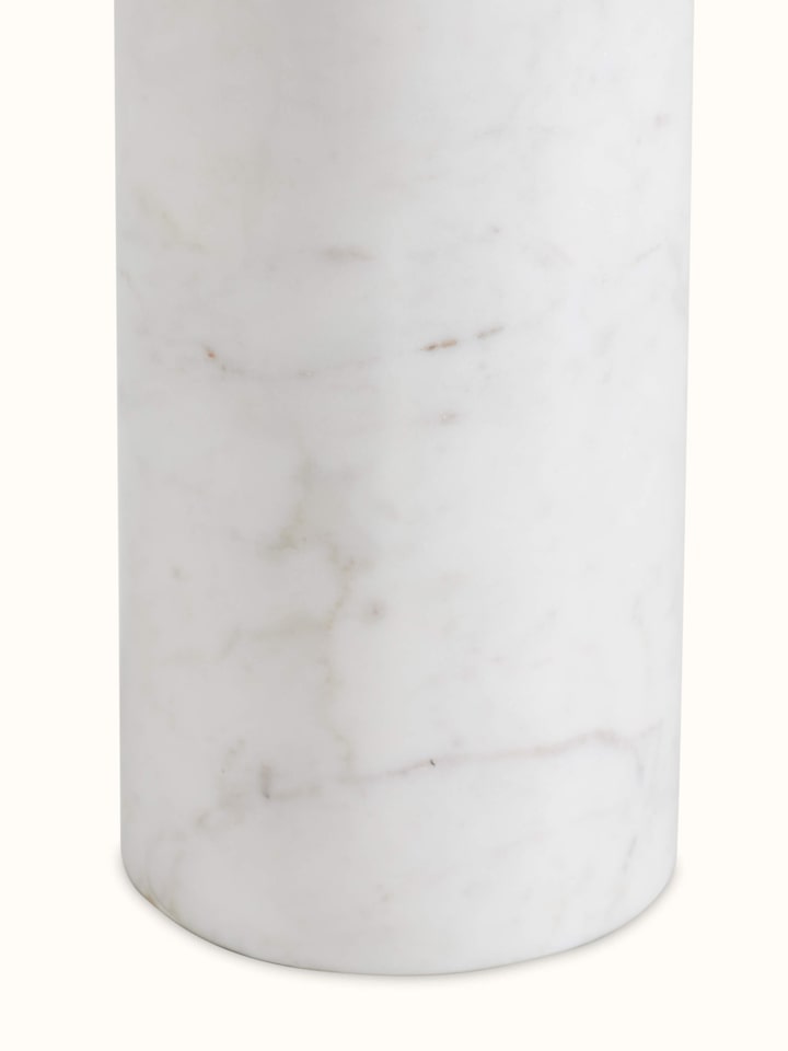 Detail shot of Marble Stone Carving Black Finish End & Side Table
