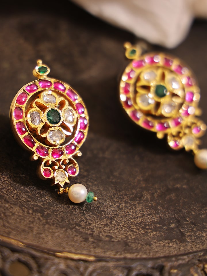 Kundala Velai 22 Karat Gold Drop Earrings