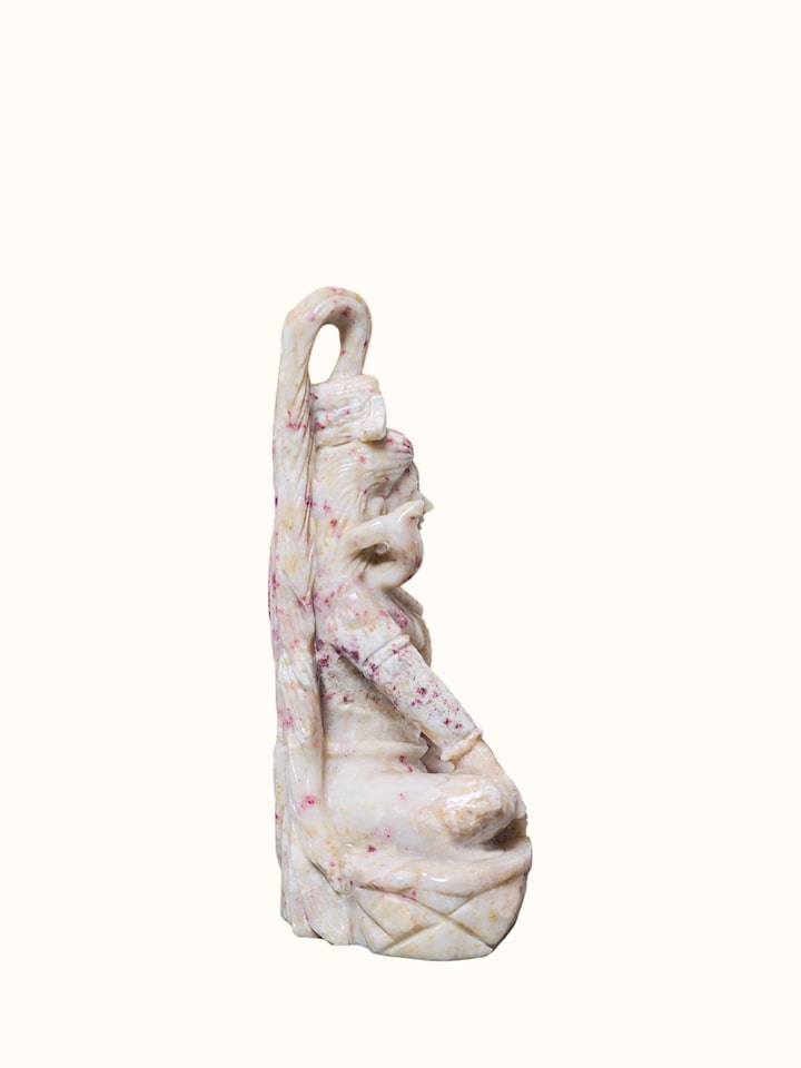 Side view of the Stone Carved Lord Shiva Idol
