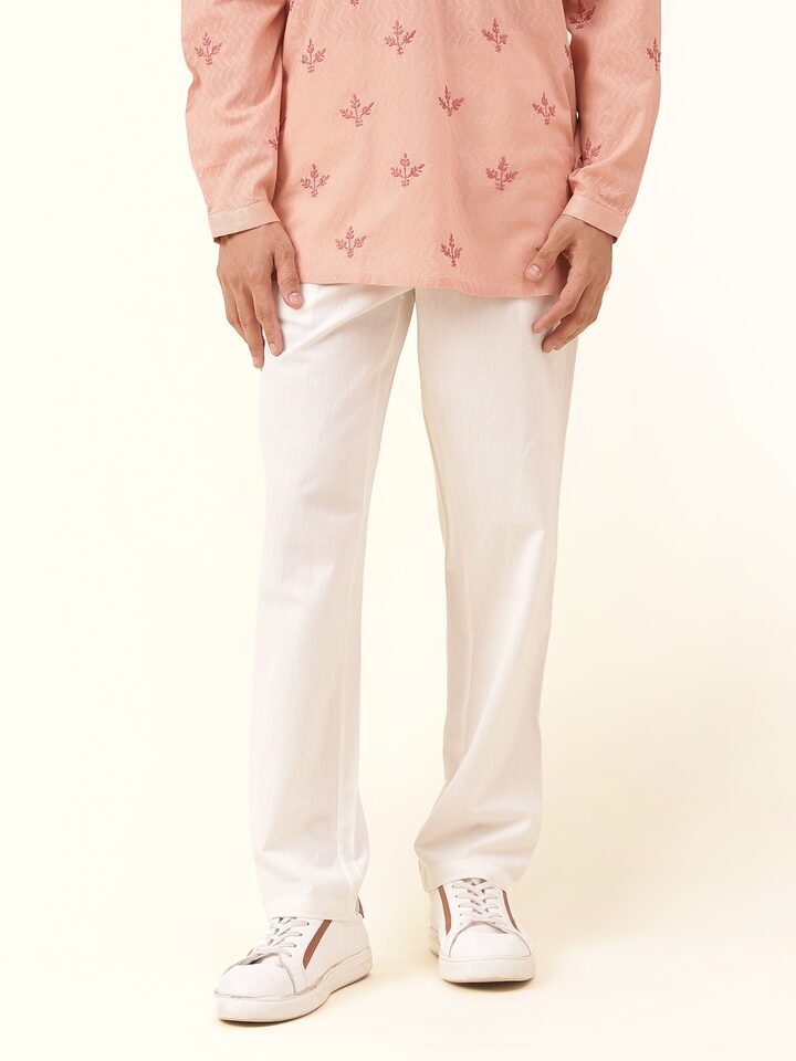 Front view featuring the classic off-white color and easy, elasticated waist.