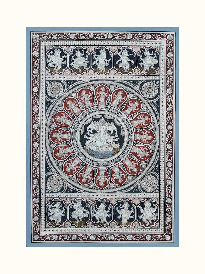 Front view of the Ganesha Pattachitra Painting