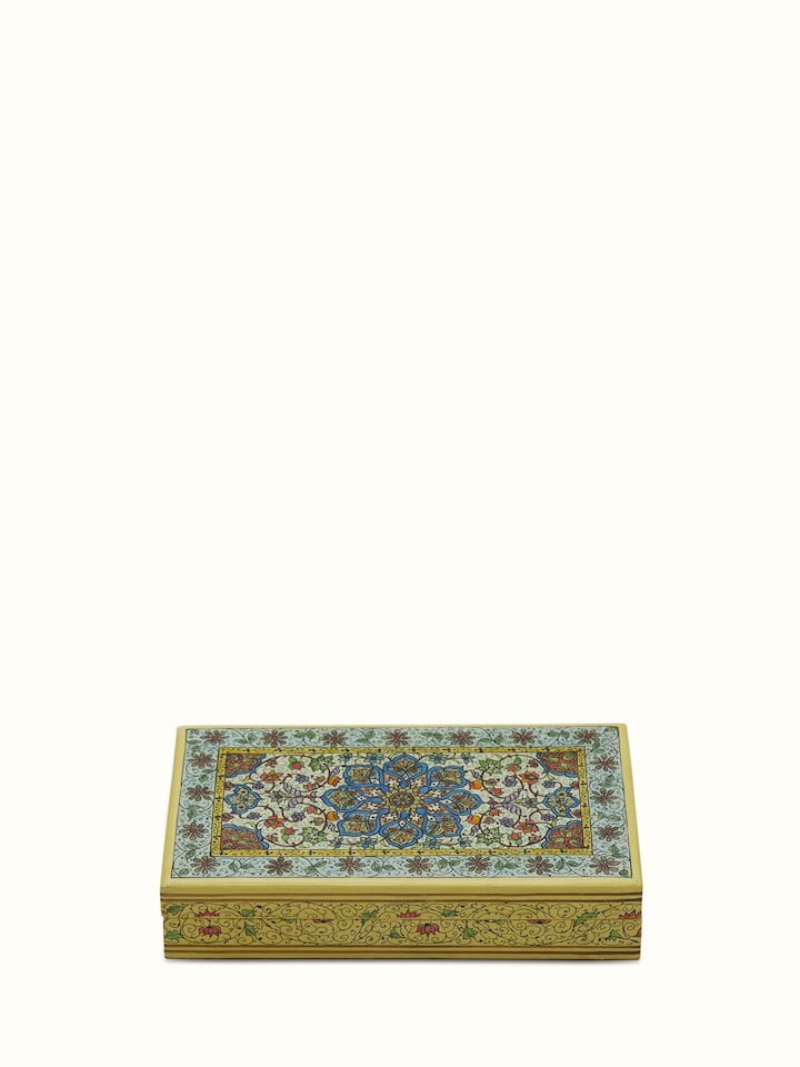 Close-up view of Papier Paper Pulp Trinket Box highlighting the handcrafted detailing and finish