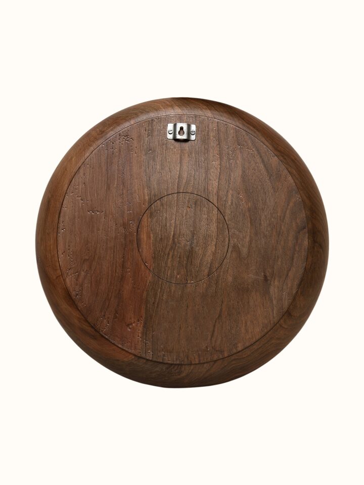 Back view of the Phooldar Walnut Wood Display Plate