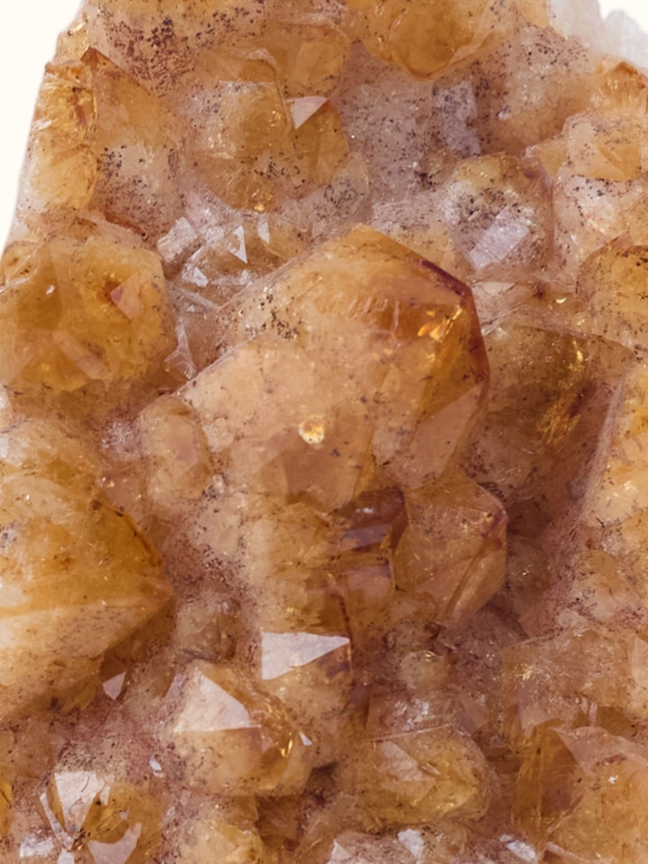 Lifestyle view of the Gemstone Citrine Geode Medium Healing Stone